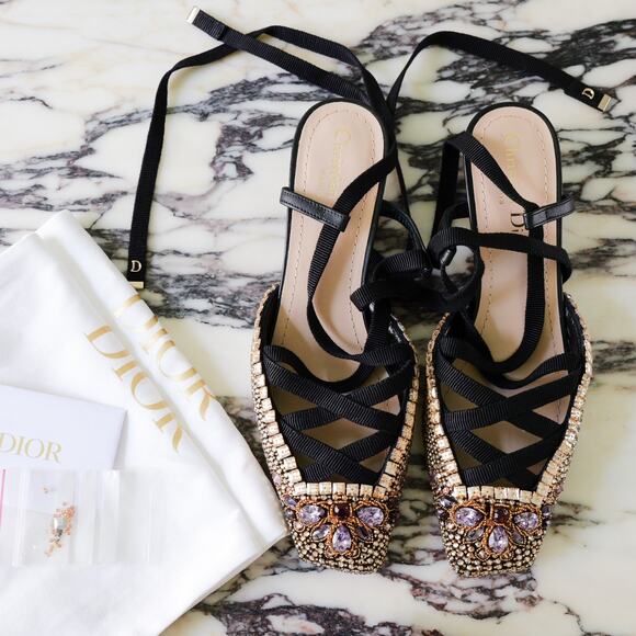 NWOB Christian Dior FW23 Crystal Embellished D-Envol Lace-Up Pump EU 36 - Picture 1 of 7